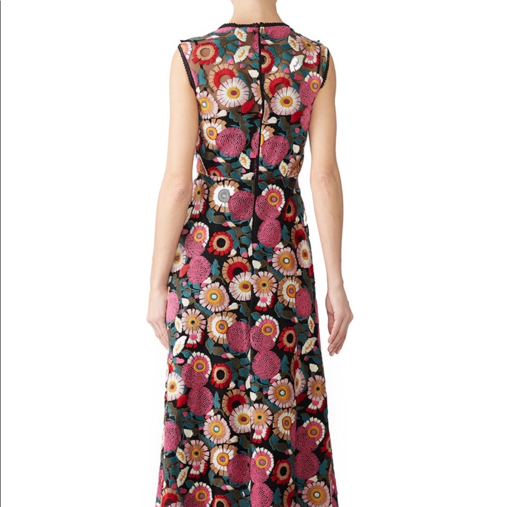 RED Valentino embroidered ruffle dress